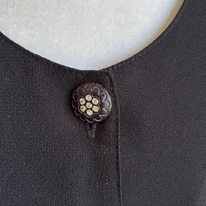 Dark Academia Vintage Chiffon Shirt Dress Witchy Whimsigoth Vampy Dolce Sz Med thumbnail 8
