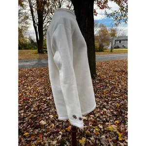 Vintage 1990s Croft & Barrow Sport White Snowflake Sweater Size Small Oversized thumbnail 4