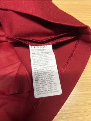 SPANX Ponte Wrap Mini Skirt Skort Deep Red Built-In Shorts Size 1X NWT thumbnail 8