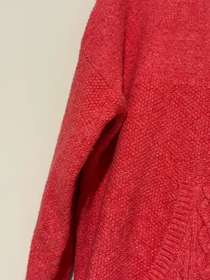 Cabi Cable Knit Sweater Hoodie Kangaroo Pocket Style 4473 Heather‎ Pink small thumbnail 5