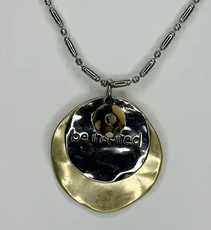 Chico's Be Inspired Be True Silver Pendant Necklace ✨ thumbnail 4