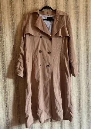 Banana Republic Trench Coat Brown Long Winter Jacket Outerwear Clothing Size L thumbnail 1