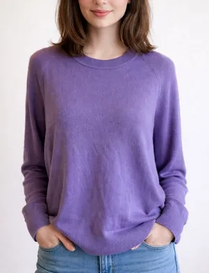 Nordstrom purple wool blend sweater Large office business casual thumbnail 1