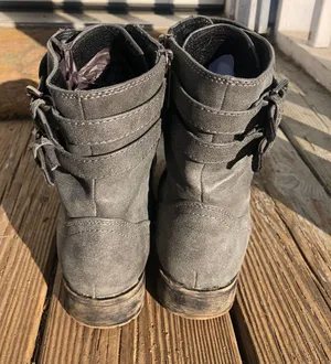 Breckelle's Gray Moto Boots thumbnail 3