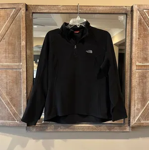 The North Face Polartec Classic Black Pullover Performance Fleece Long Sleeve Medium Top thumbnail 1