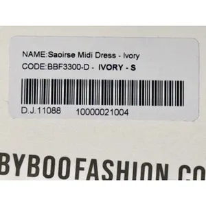 NWT Babyboo Saoirse Ivory Floral Jacquard Strapless Fit & Flare Midi Dress Sz S thumbnail 15