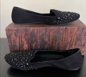 Simply Vera Vera Wang Black Jeweled Slip-On Loafers thumbnail 1