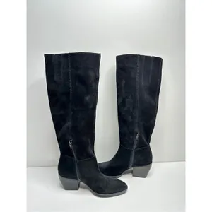 Naturalizer Fae Women Size‎ 5 Suede Black High Knee Heeled Boots thumbnail 4