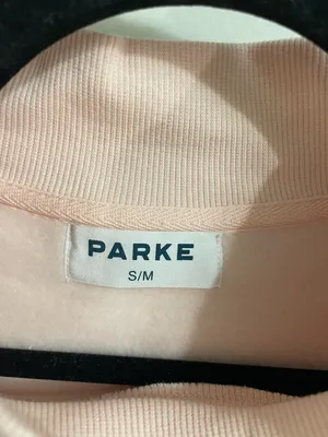 PARKE Valentine’s Varsity Mockneck Crewneck Pullover Sweatshirt Peony Crimson S thumbnail 9