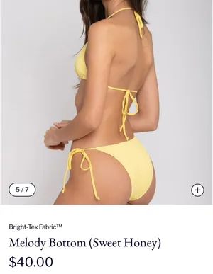 Brand new w/ tags bright swimwear bikini in the color sweet honey!💛 thumbnail 3
