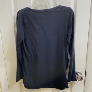 Bumpstart Maternity Long-sleeve Black Cotton Shirt Medium Pregnancy Top Shirred. thumbnail 3
