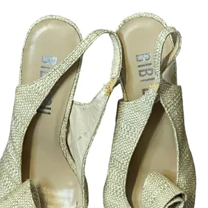 Bibi Anthropolgie Lou Pumps‎ Heels Size 39/7 US Miho Natural Womens Peep Toe thumbnail 3
