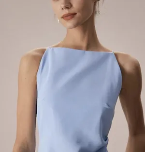RIHOAS The Blue Boat Neck Bodycon Strap Midi Dress 22 thumbnail 6