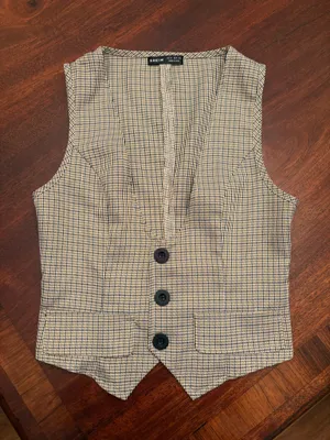 Plaid vest Multiple Size XS thumbnail 1