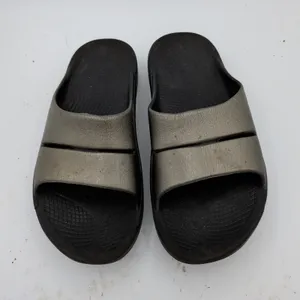 Oofos‎ Ooahh Luxe Recovery Slides Metallic Gunmetal Black Mens 8 Womens 10 EU 41 thumbnail 4