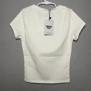 Princess Polly Martini Time Graphic Baby Tee White Size US 2 thumbnail 2
