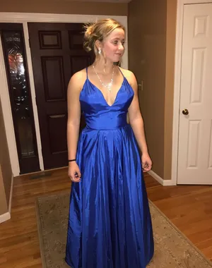 Royal Blue Prom Dress thumbnail 4