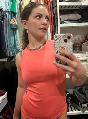 hot pink racerback tank top thumbnail 1