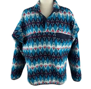 Patagonia Synchilla Fleece Snap-T Pullover Forest Carpet Deep Sea Blue Small thumbnail 2