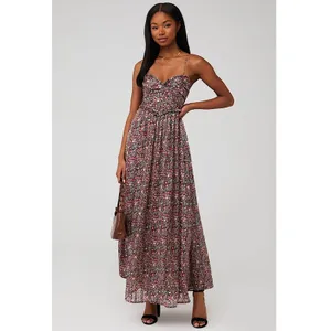NEW For Love & Lemons Joelle Floral Maxi Dress M thumbnail 13