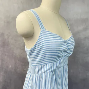 Skies Are Blue Womens Striped‎ Midi Dress Size XL Flowy Coastal Cottage Hamptons thumbnail 6