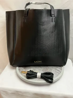 LA Trading Co Black “I Speak Fluent French” Large Tote Shoulder Bag NWT thumbnail 3
