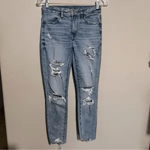 AEO Next‎ Level Stretch Hi Rise Jegging Denim Skinny Jeans thumbnail 2