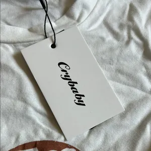 White and Brown Short Sleeve Tee with Heart Design thumbnail 4