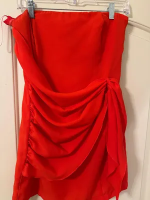 Revolve Andria Strapless Mini Dress in Red thumbnail 1
