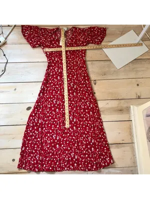 A New Day NWT Women's Short Sleeve Maxi Sundress Red Floral Size 2 thumbnail 9