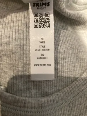 SKIMS Cotton Rib Scoop Neck Henley XS thumbnail 7