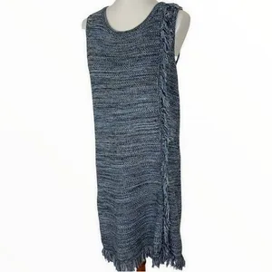 Anthropologie‎ Holding Horses Knit Dress Small Blue Sleeveless Midi thumbnail 5