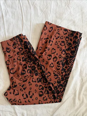 Anthropologie Maeve The Colette Crop‎ Wide-Leg Pants Size 25 Brown Black thumbnail 8