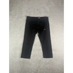 nike womens cropped drawstring leggings capri medium black thumbnail 2