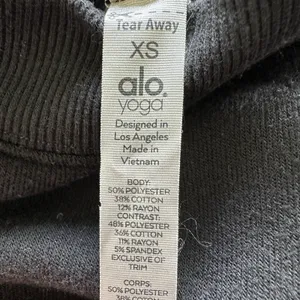 Alo Yoga Renown Sweatshirt Sz XS Heavy Weight Crew Neck Black Pullover Oversized thumbnail 4