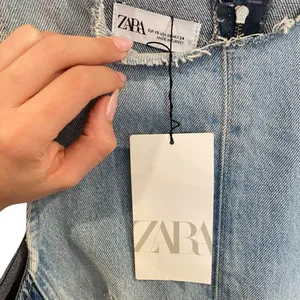 Zara Patchwork Denim Mini Dress Style 6688/006 Size XS thumbnail 6