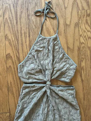 Brown Halter Cut Out Dress Size L thumbnail 3