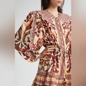 Farm Rio Long Sleeve Button Front Minidress, Small, $260 thumbnail 4