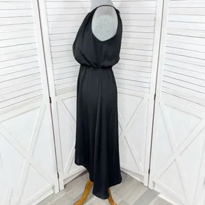 Apt. 9 High Low Halter Tie Neck Midi Maxi Dress Black Small Sleeveless Tencel‎ thumbnail 2