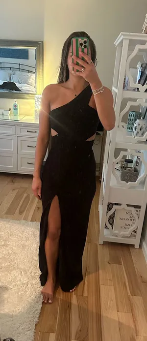 Lulus black dress maxi thumbnail 1