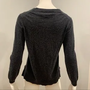 Massimo Dutti Wool and Silk V Neck Long Sleeve Sweater thumbnail 5