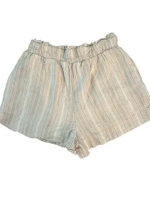 Abercrombie & Fitch Cream with beige/tan Striped High-Waist Women's Shorts thumbnail 4
