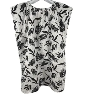 LOFT Women's Sleeveless Floral Eyelet Tank Top White Size S‎ Casual thumbnail 8