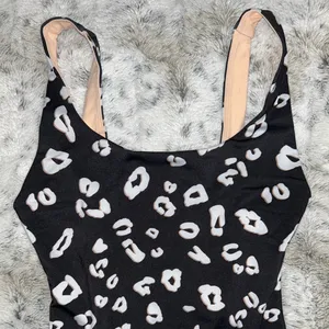 Onzie 🆕 NWOT | High Leg One Piece Swimsuit | Black White Leopard | S/M thumbnail 9
