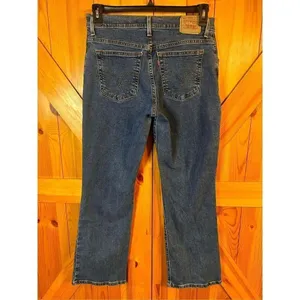 Levi's Relaxed Bootcut 550 Denim Blue Jeans Size 12S (4308) thumbnail 4