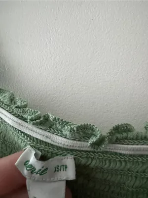 Aerie Green Jungle Thrills‎ Smocked Top Ruffle Straps thumbnail 4