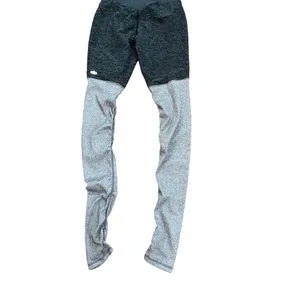 ALO Yoga Grey High Waist‎ Ribbed Knit Lounge Leggings Ruched Small Dance Workout thumbnail 4