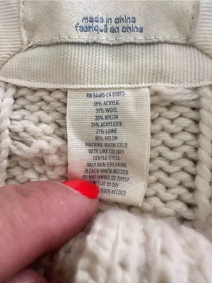 Vintage Y2K Aerie Cream Cable-Knit Button Wool Blend Cardigan Sweater thumbnail 7