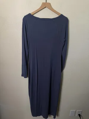 Daily Practice by Anthropologie Wrap Midi Dress Purple Rib Womens‎ Size M thumbnail 8