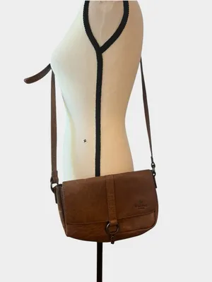 Wild West brown leather western crossbody thumbnail 2